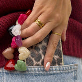 Telephone cord glazed hearts